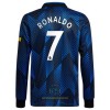 Maglia da Calcio a Maniche Lunghe Manchester United Cristiano Ronaldo 7 Alternativa 2021-22 per Uomo